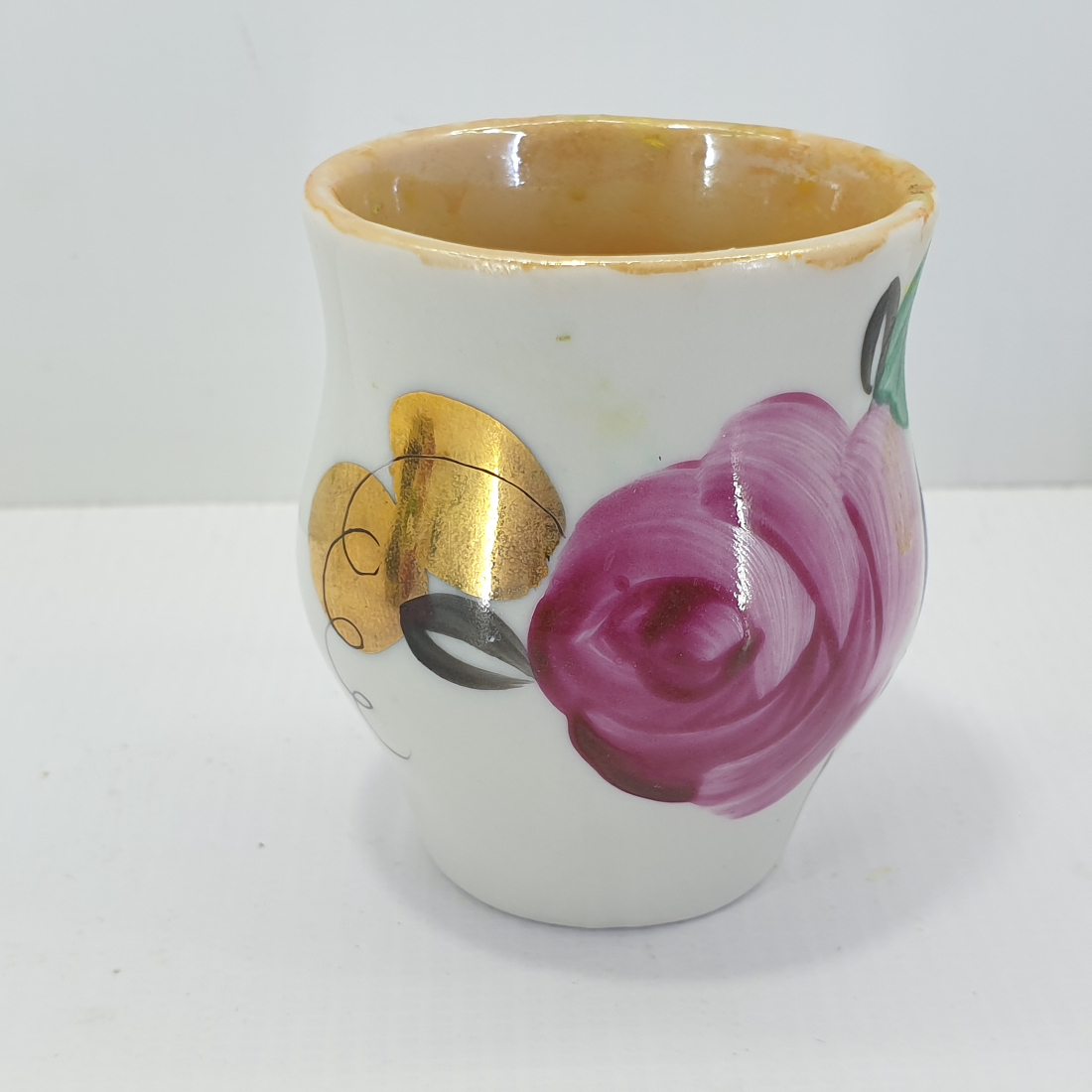 Керамические чашки-горшочки с рисунком цветов, цена за комплект. Картинка 9